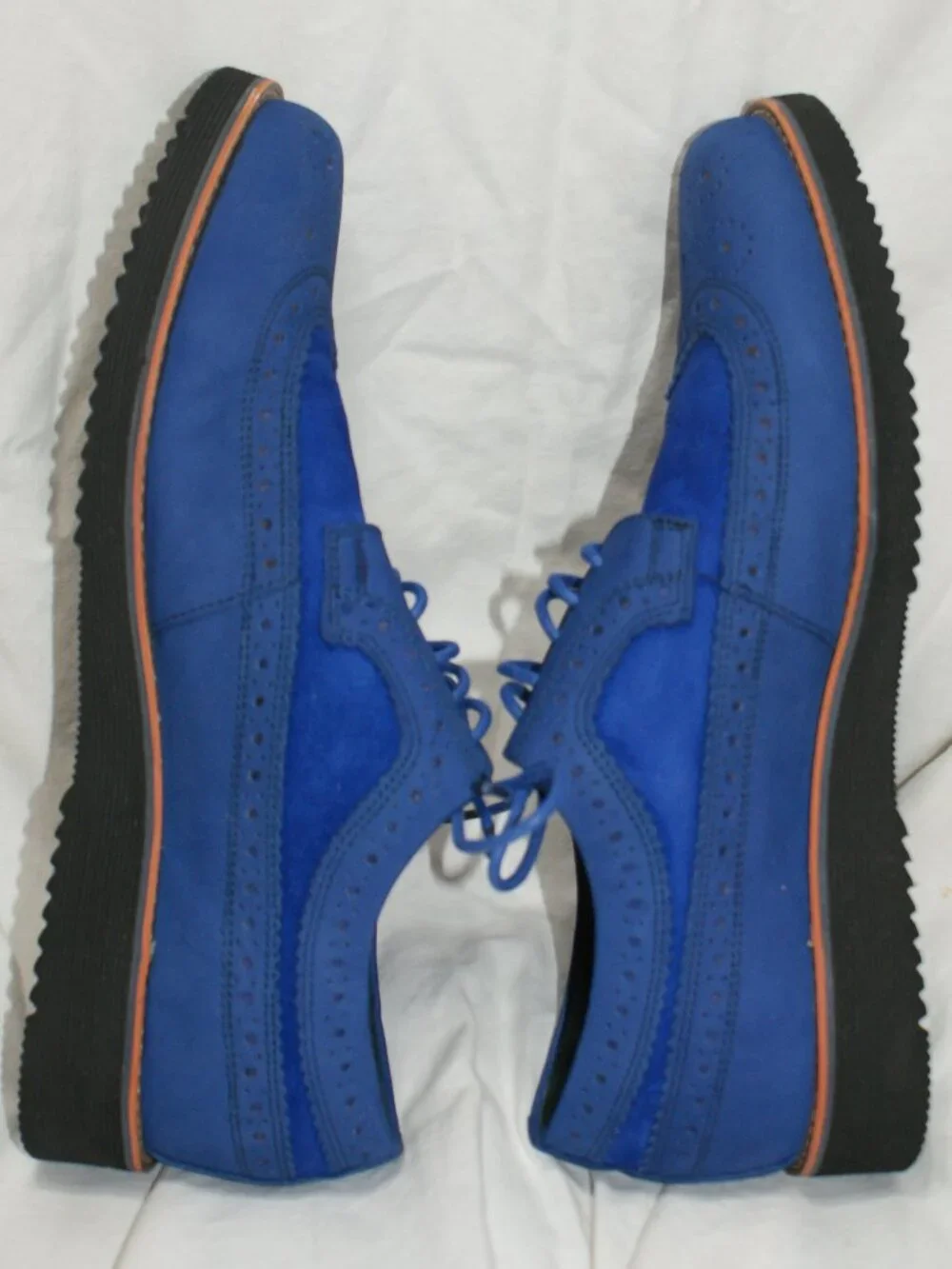 Marc Nolan Cobalt Blue Suede Oxfords - Size 6 men's - EUC